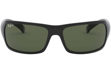 Image of Ray-Ban RB 4075 Sunglasses, Black Frame / Crystal Green Polarized Lenses, 601-58-6116
