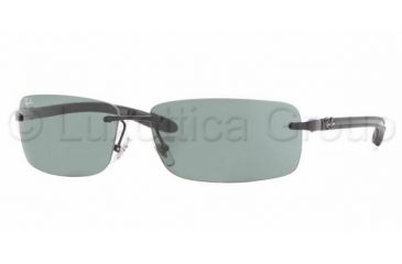 Image of Ray-Ban RB 8304 Sunglasses Styles - Black Frame / Gray Green Lenses, 002-71-6114