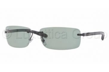 Image of Ray-Ban RB 8304 Sunglasses Styles - Black Frame / Polarized Green Lenses, 002-9A-6114