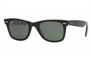 Image of Ray-Ban Wayfarer Sunglasses, Comics Top Black Crystal Green 1046-5022