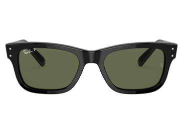 Image of Ray-Ban RB2283 Mr Burbank Sunglasses - Mens, Black Frame, Green Polarized Lens, 58, RB2283-901-58-58