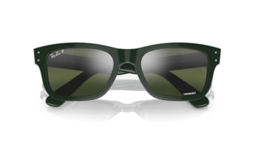 Image of Ray-Ban RB2283 Mr Burbank Sunglasses - Mens, Green Frame, Dark Green Grad Mirror Polarized Lens, 55, RB2283-6659G4-55
