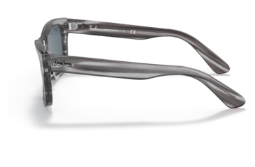 Image of Ray-Ban RB2283 Mr Burbank Sunglasses - Mens, Striped Gray Frame, Blue Lens, 58, RB2283-1314R5-58