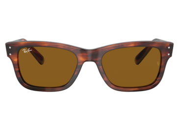 Image of Ray-Ban RB2283 Mr Burbank Sunglasses - Mens, Striped Havana Frame, Brown Lens, 58, RB2283-954-33-58