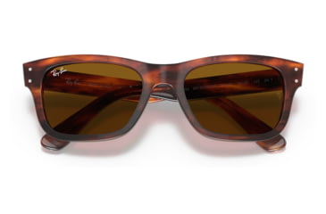 Image of Ray-Ban RB2283 Mr Burbank Sunglasses - Mens, Striped Havana Frame, Brown Lens, 58, RB2283-954-33-58