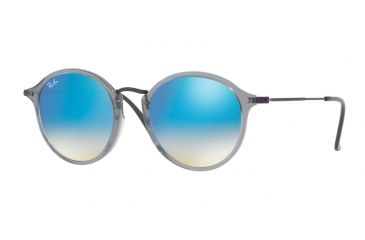 Image of Ray-Ban RB2447NF Sunglasses 62554O-52 - Trasparent Grey Frame, Blue Flash Gradient Lenses