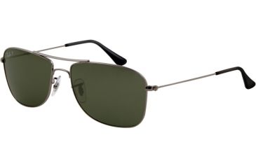 Image of Ray-Ban RB3477 Sunglasses 004/58-5916 - Gunmetal Frame, Crystal Green Lenses