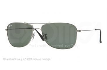 Image of Ray-Ban RB3477 Sunglasses 004-59 - Gunmetal Frame, Crystal Green Lenses