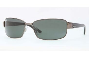 Image of Ray-Ban RB3512D Sunglasses 034/71-62 - Gun/Black Frame, Gray Green Lenses