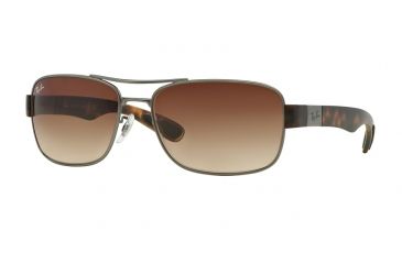 Image of Ray-Ban RB3522 Sunglasses 029/13-61 - Gun Metal Matte Frame, Gradient Brown Lenses