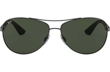 Image of Ray-Ban RB3527 Sunglasses 006/71-61 - Matte Black Frame, Grey Green Lenses