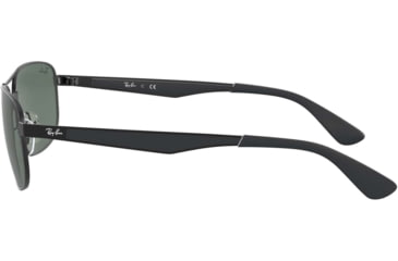 Image of Ray-Ban RB3528 Sunglasses 006/71-61 - Matte Black Frame, Green Lenses
