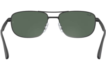 Image of Ray-Ban RB3528 Sunglasses 006/71-61 - Matte Black Frame, Green Lenses
