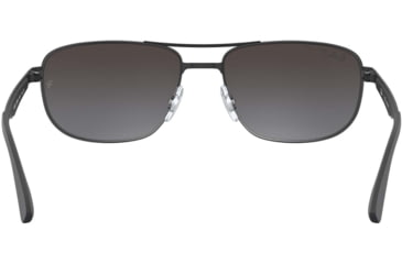 Image of Ray-Ban RB3528 Sunglasses 006/82-61 - Matte Black Frame, Grey Mirror Silver Grad Polar Lenses