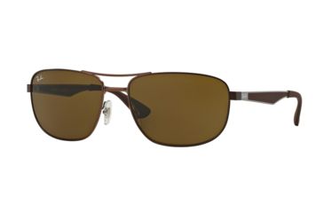 Image of Ray-Ban RB3528 Sunglasses 012/73-58 - Matte Dark Brown Frame, Dark Brown Lenses