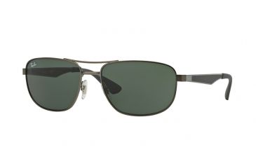 Image of Ray-Ban RB3528 Sunglasses 029/71-61 - Matte Gunmetal Frame, Dark Green Lenses