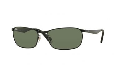 Image of Ray-Ban RB3534 Sunglasses 002-62 - Black Frame, Green Lenses