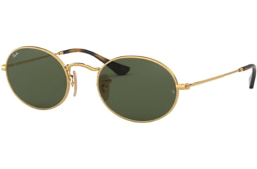 Image of Ray-Ban RB3547N Sunglasses 001-48 - Gold Frame, Green Lenses