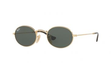 Image of Ray-Ban RB3547N Sunglasses 001-54 - Gold Frame, Green Lenses