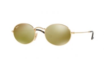 Image of Ray-Ban RB3547N Sunglasses 001/93-51 - Gold Frame, Gold Flash Lenses