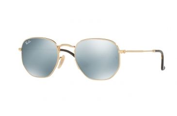 Image of Ray-Ban RB3548NF Sunglasses 001/30-54 - Gold Frame, Grey-Flash Lenses