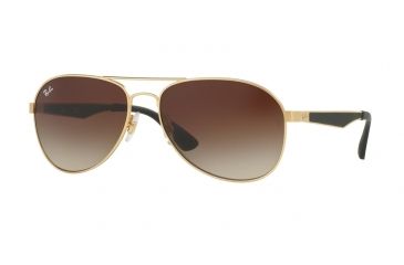Image of Ray-Ban RB3549 Single Vision Prescription Sunglasses RB3549-112-13-61 - Lens Diameter 61 mm, Frame Color Matte Gold