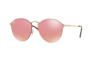 Image of Ray-Ban RB3574N Sunglasses 001/E4-59 - Gold Frame, Pink Mirror Pink Lenses