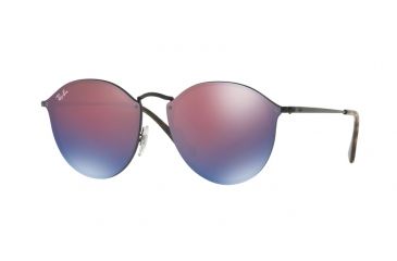 Image of Ray-Ban RB3574N Sunglasses 153/7V-59 - Demiglos Black Frame, Dark Violet Mirror Blue Lenses