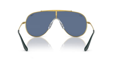 Image of Ray-Ban RB3597 Wings Sunglasses - Mens, Legend Gold Frame, Dark Blue Lens, 33, RB3597-924580-33