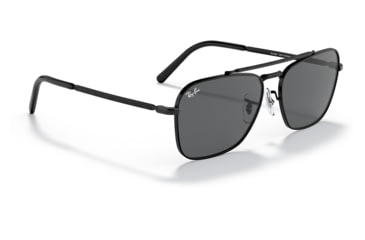 Image of Ray-Ban RB3636 New Caravan Sunglasses, Black Frame, Dark Grey Lens, 55, RB3636-002-B1-55