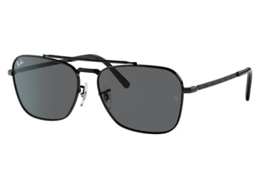 Image of Ray-Ban RB3636 New Caravan Sunglasses, Black Frame, Dark Grey Lens, 55, RB3636-002-B1-55