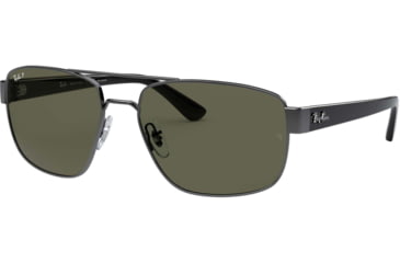 Image of Ray-Ban RB3663 Sunglasses, Gunmetal, G-15 Green, 60, RB3663-004-58-60