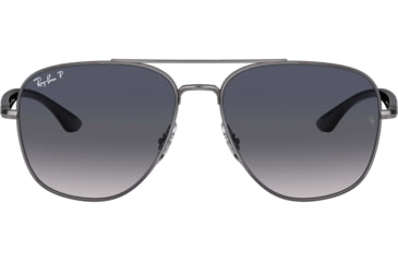 Image of Ray-Ban RB3683 Sunglasses, Blue Gradient Polarized Lenses, Gunmetal, 56, RB3683-004-78-56