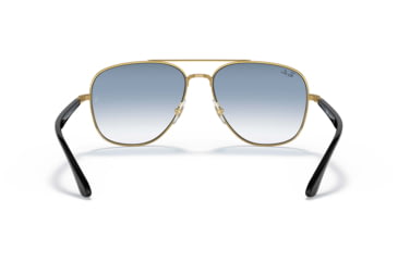 Image of Ray-Ban RB3683 Sunglasses, Clear Gradient Blue Lenses, Black On Arista, 56, RB3683-90003F-56