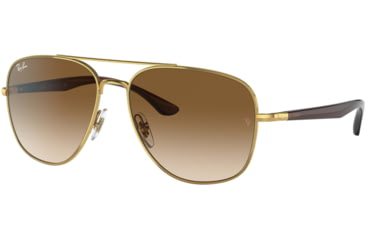 Image of Ray-Ban RB3683 Sunglasses, Clear Gradient Brown Lenses, Arista, 56, RB3683-001-51-56