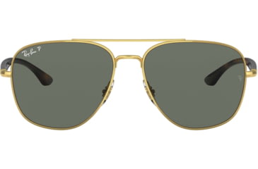 Image of Ray-Ban RB3683 Sunglasses, Polarized Green Lenses, Arista, 56, RB3683-001-58-56