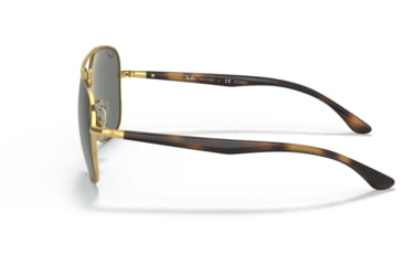 Image of Ray-Ban RB3683 Sunglasses, Polarized Green Lenses, Arista, 56, RB3683-001-58-56