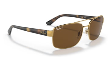 Image of Ray-Ban RB3687 Sunglasses - Mens, Arista Frame, Brown Lens, Polarized, 58, RB3687-001-57-58