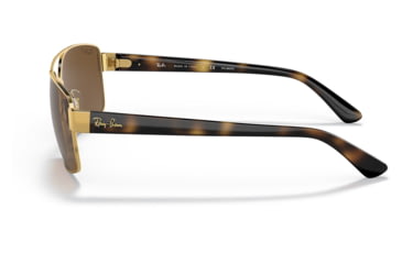 Image of Ray-Ban RB3687 Sunglasses - Mens, Arista Frame, Brown Lens, Polarized, 58, RB3687-001-57-58