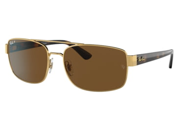 Image of Ray-Ban RB3687 Sunglasses - Men's, Arista Frame, Brown Lens, Polarized, 58, RB3687-001-57-58