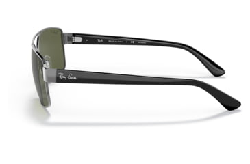 Image of Ray-Ban RB3687 Sunglasses - Mens, Gunmetal Frame, Green Lens, Polarized, 58, RB3687-004-58-58