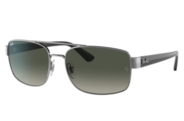 Image of Ray-Ban RB3687 Sunglasses - Men's, Gunmetal Frame, Grey Gradient Lens, 58, RB3687-004-71-58