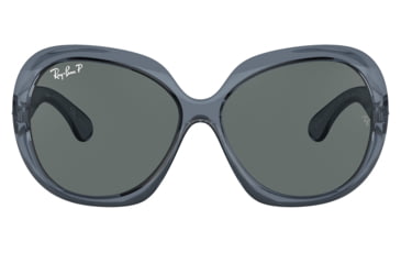 Image of Ray-Ban RB4098 Jackie Ohh II Sunglasses - Womens, Transparent Blue Frame, Dark Grey Lens, Polarized, 60, RB4098-659281-60