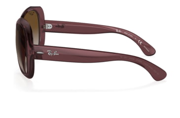 Image of Ray-Ban RB4098 Jackie Ohh II Sunglasses - Womens, Transparent Dark Brown Frame, Grey Gradient Brown Lens, Polarized, 60, RB4098-6593T5-60