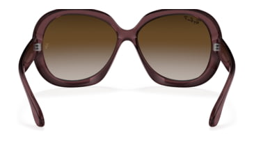 Image of Ray-Ban RB4098 Jackie Ohh II Sunglasses - Womens, Transparent Dark Brown Frame, Grey Gradient Brown Lens, Polarized, 60, RB4098-6593T5-60
