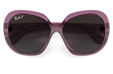Image of Ray-Ban RB4098 Jackie Ohh II Sunglasses - Womens, Transparent Violet Frame, Grey Gradient Lens, Polarized, 60, RB4098-6591T3-60