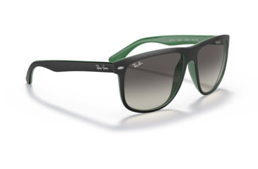 Image of Ray-Ban RB4147 Standard Sunglasses, Grey Gradient Lenses, Matte Black On Green, 56, RB4147-656811-56