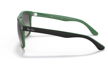 Image of Ray-Ban RB4147 Standard Sunglasses, Grey Gradient Lenses, Matte Black On Green, 56, RB4147-656811-56