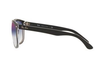 Image of Ray-Ban RB4147 Sunglasses 6039X0-56 - Top Black On Transparent Frame, Clear Gradient Blue Mirror Red Lenses