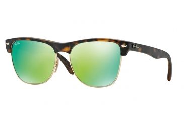 Image of Ray-Ban RB4175 Sunglasses 609219-57 - Matte Havana Frame, Grey Mirror Green Lenses